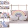 Buntes Regenbogen-Plüsch-Sofakissen für gemütliche Heimdekoration und Spielspaß