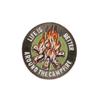 Bonfire Embroidered Patch - Round Cloth Label for DIY Clothing & Accessories