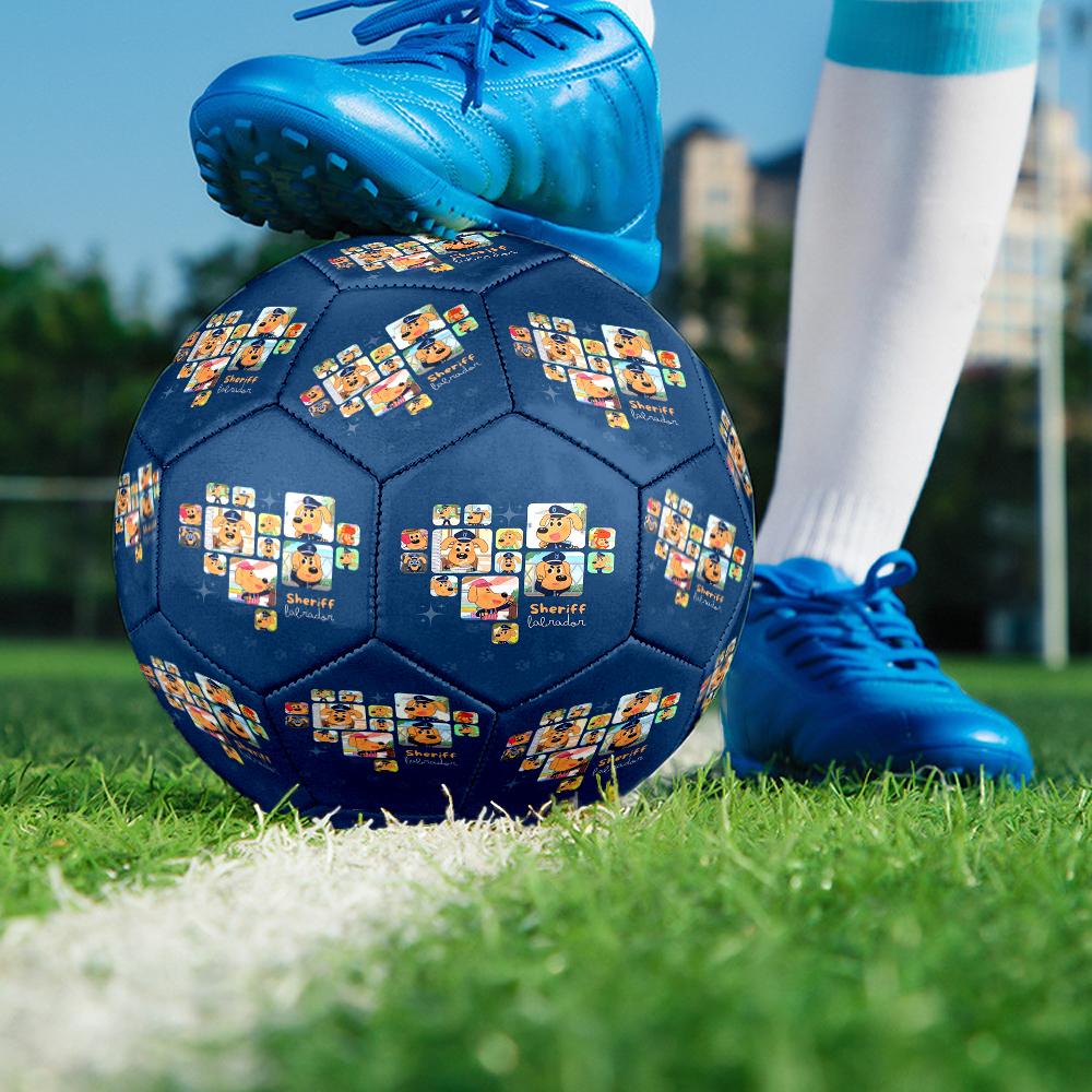 Sheriff Labrador Theme Size 5 Soccer Ball, Suitable for Both Indoor and Outdoor Matches, a Gift Suitable for Everyone.