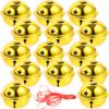 21Pcs Golden Bell Decor Set Handmade Shiny Bells for Christmas Holiday Party Wedding Home Office Restaurant Decoration DIY Craft