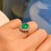 Jewelry Wind Simulation Emerald Necklace Jewelry Set Main Stone Ring 8 * 10 Pendant 12 * 16
