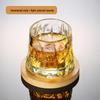 Rotating Whiskey Glass: Gyro Decompression Hammered Design