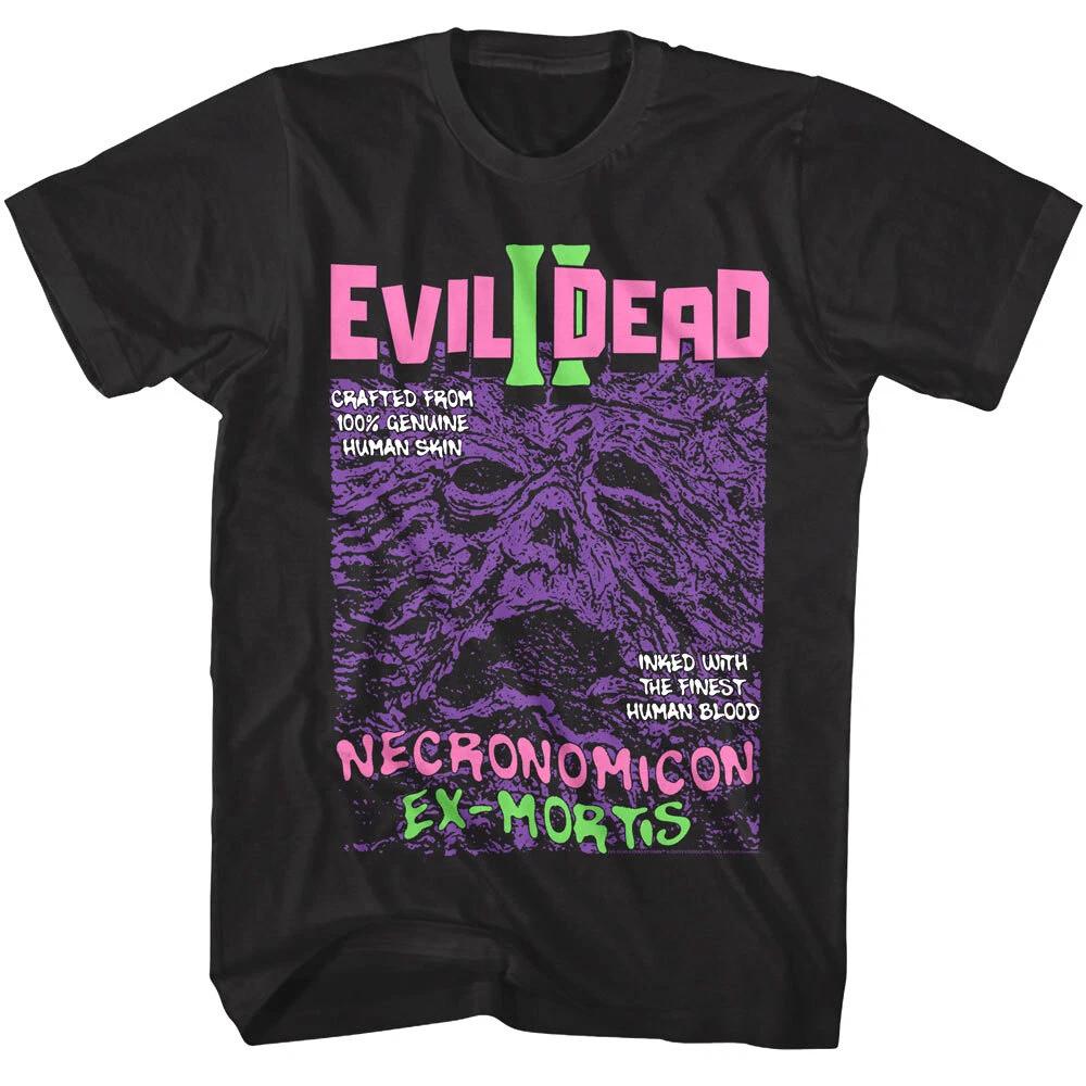 

Evil Dead 2 Neon Necronomicon Ex-Mortis Men s T Shirt Crafted from Human Skin L