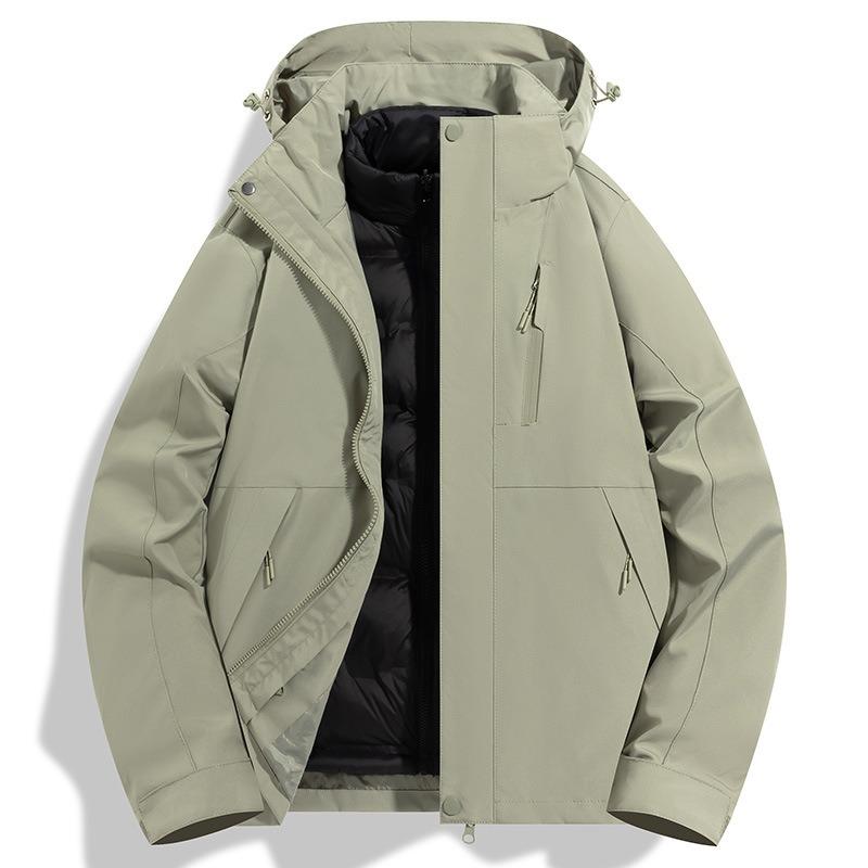 Jacket Women's 2025 New Three-in-one Removable Windproof and Waterproof Mountaineering Suit Autumn and Winter Coat Men