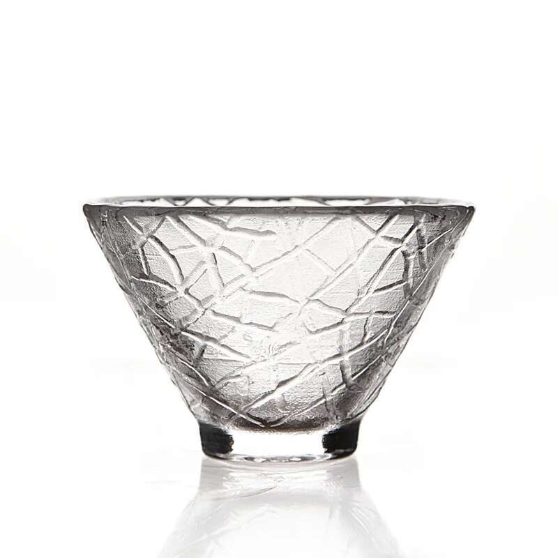 Japanese Hammer Grain Glass Tea Cup Crystal Transparent Cup Kung Fu Tea Set Home Owner Small Tea Cup Tea Bowl G