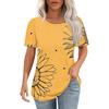 European Style Women Clothing Casual Versatile Short Sleeve Round Neck T-Shirt WA30