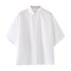 2024 Women's New French Style Temperament Casual All-Matching Loose Short Sleeve Poplin White Shirt 4786056 251