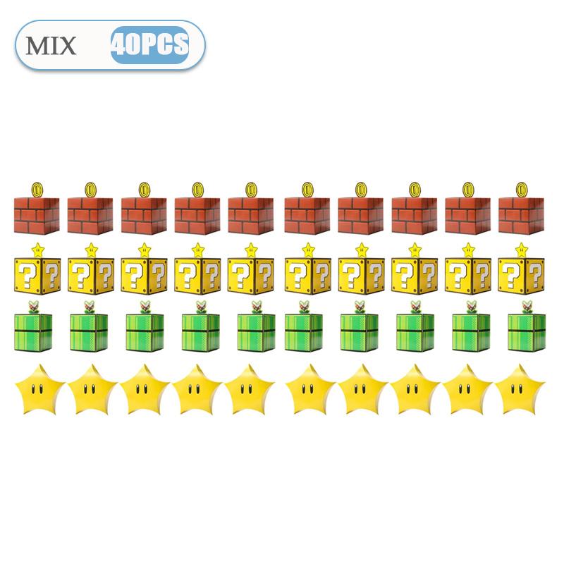 1-40 STÜCKE Fragezeichenblock Süßigkeiten Geschenkbox Geschenkbox Anime Süßigkeitenboxen Geburtstagsfeier Dekoration Kindergeschenk Verpackungsbeutel Gastgeschenktüte Box