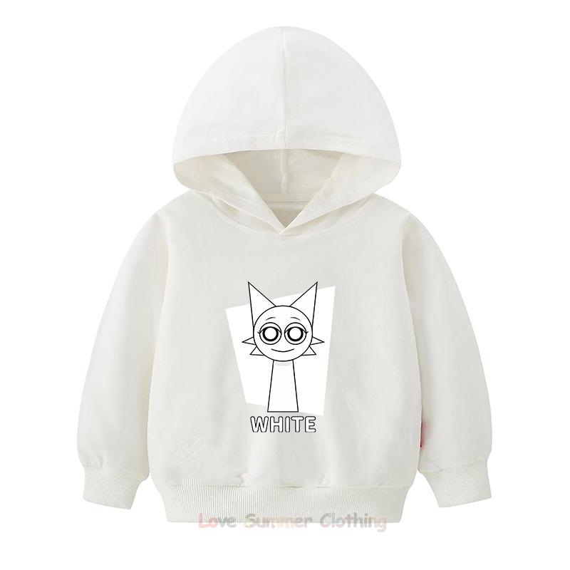 Bluza z kapturem z nadrukiem kreskówki Sprunki 2D, Swetry dla chłopców i dziewcząt, Jesienna bluza z kapturem, Odzież chłopięca Sprunki