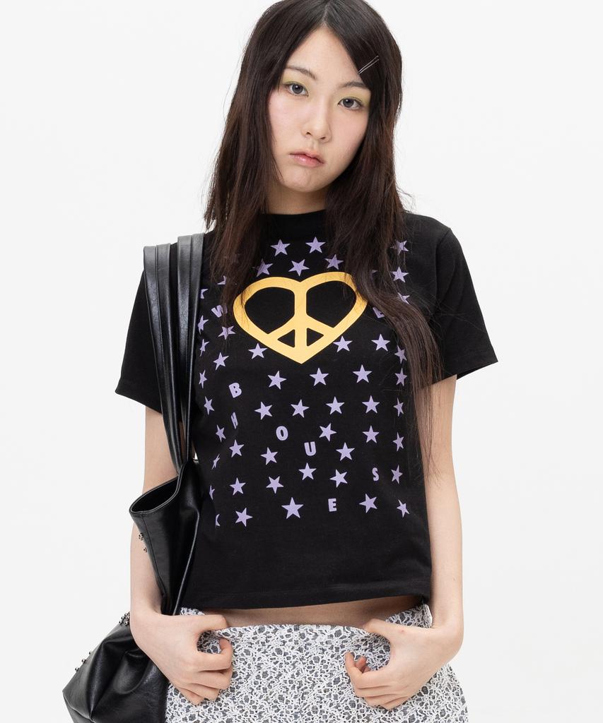 WEBHOUSE Heart Piece Star Tee - Black