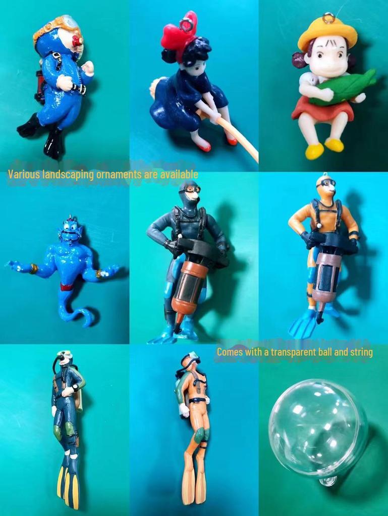 Retro Jiangnan Fish Tank Decoration: Yunhelou Cottage Rockery