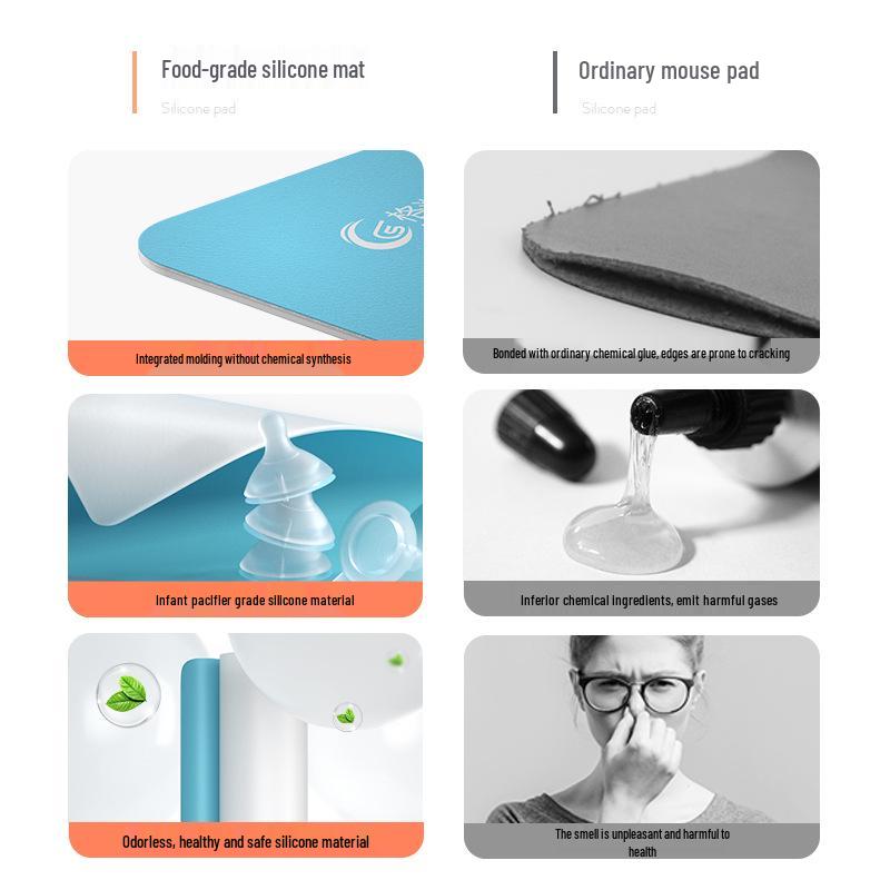 Small Waterproof Silicone Gaming Mouse & Keyboard Pad for Office