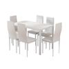 Dining Sets Artiss Dining Chairs And Table Set 6 Of 7 Wooden Top White