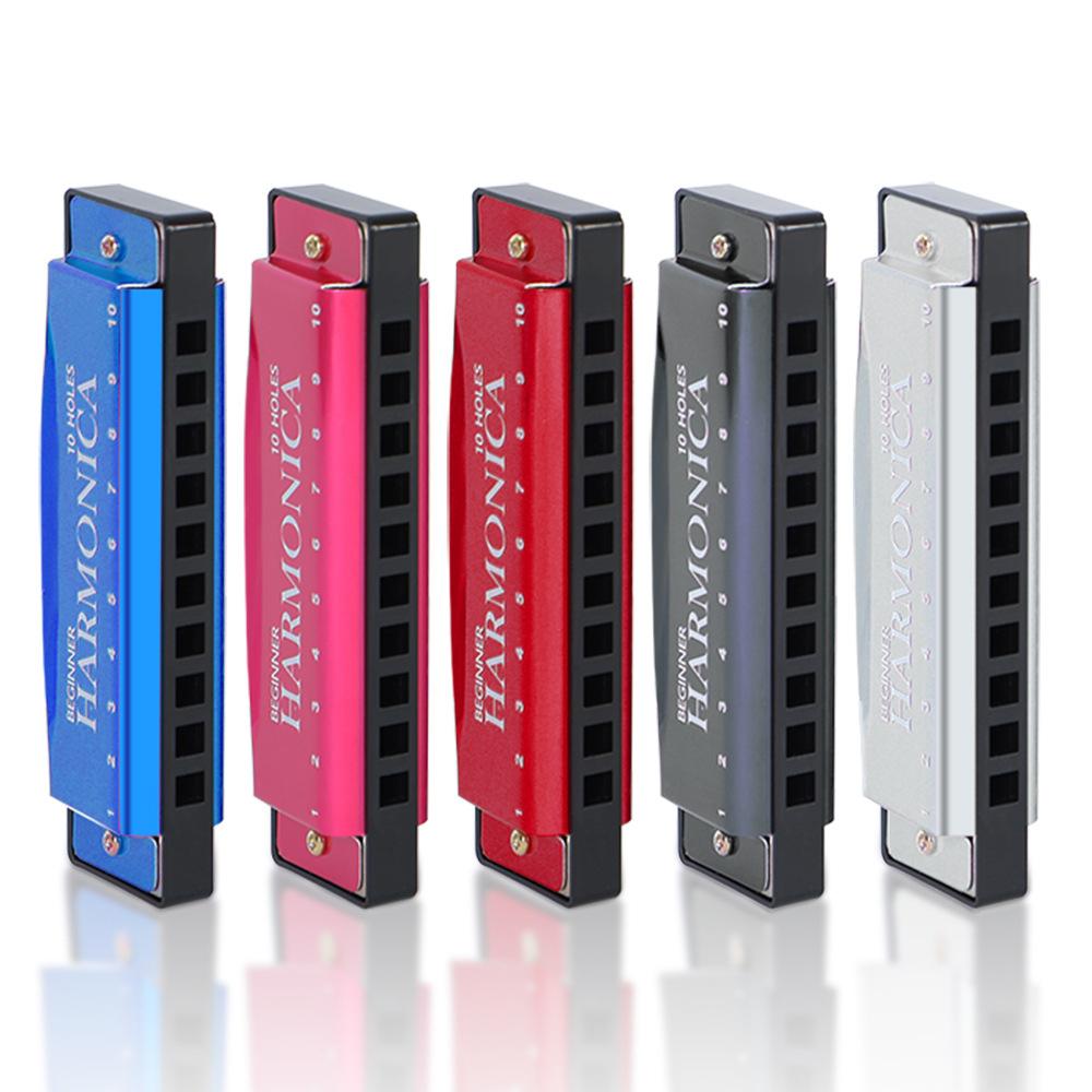 10-otworowa harmonijka ustna tonacji C Blues Harp Harmonijka ustna Obudowa z brązu fosforowego Diatoniczny zestaw harmonijkowy dla początkujących dla dzieci