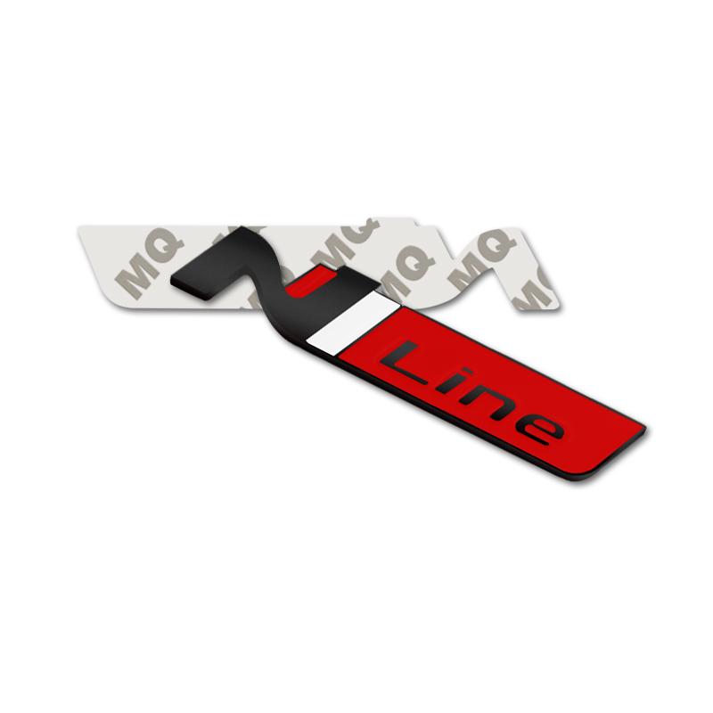 Car-Styling Metal Stickers N LINE Emblem Grille Badge For Veloster Accent Kona Elantra Ix25 Ix35 i30 i20 Sonata Tucson Kona