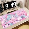 Anime Kawaii Girls PC Gaming Mouse Pad Pink Computer Office Large Gamer Non-slip Keyboard Expansion Pads Natural Rubber Mats Xxl