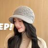 Elegant Winter Knitted Bucket Hat for Middle-aged Women Thickened Warm Beanie Mother's Gift Basin Cap