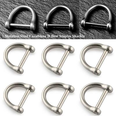 Stainless Steel Solid Carabiner 4 Styles 9mm/13mm/17mm/21mm High Quality Keychain Hook Shackle Fob Ourdoor Tool