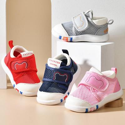 Sommer-Babysandalen für Mädchen, 0–2 Jahre, rutschfeste Schuhe aus Netzstoff mit weicher Sohle