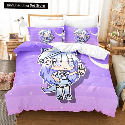 3D Anime Das Gacha-Mädchen Bettwäschesets Bettbezug-Set mit Kissenbezug Twin Full Queen King Bettwäsche Bettwäsche für Heimtextilien