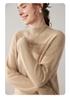 Seamless One-Piece Autumn/Winter Women's Baby Cashmere Half-High Neck Pullover Sweater