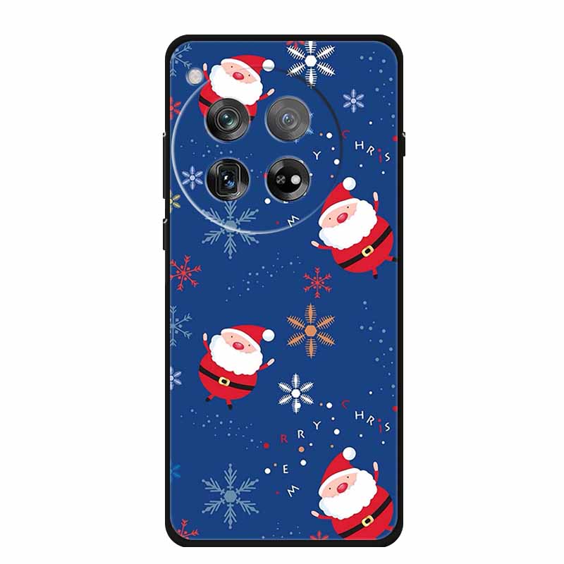 Christmas Phone Cases For Oneplus 12 12R 13 Case Black TPU Silicone For OnePlus 13 5G TPU Protective Soft Cover 1+12 1+12R 1+13