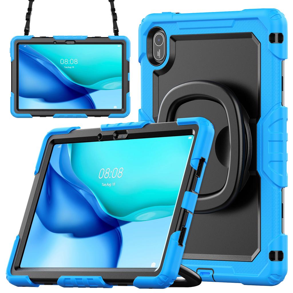 For Huawei MatePad SE 11 Kickstand Case PC + Silicone Tablet Cover with Shoulder Strap