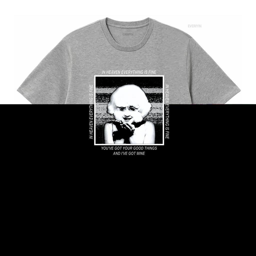 David Lynch Eraserhead Lady Radiator T Shirt Classic Long or s with In Heaven Everything Is Fine Print vintage Washed