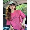 2026 New Minimalist Letter Print Trendy Versatile Summer Round Neck Casual Niche Short-Sleeved T-Shirt