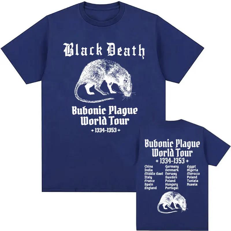 Bubonic World Tour 2026 T-Shirts Herren Damen Freizeit Lustig Meme Gothic T-Shirt Mode Vintage Baumwolle Kurzarm T-Shirt