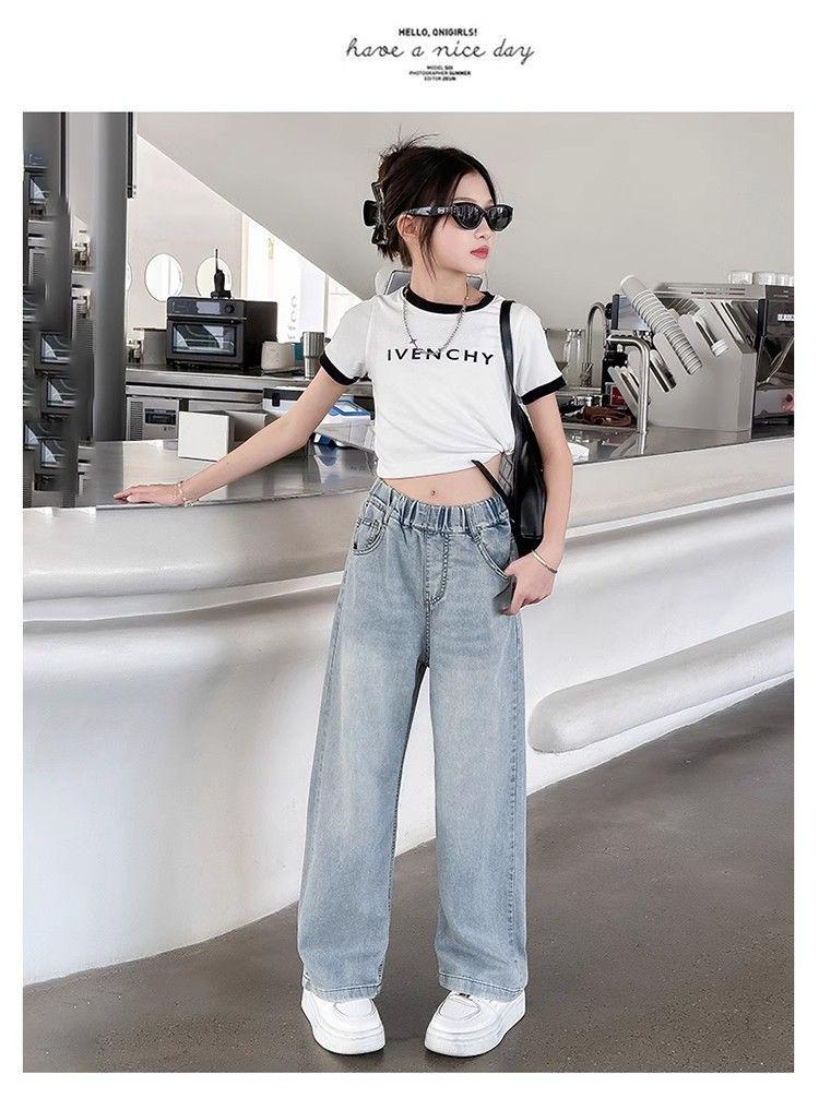 Girls' Tencel Breathable Wide Leg Summer Pants - Medium/Large, Soft & Stylish