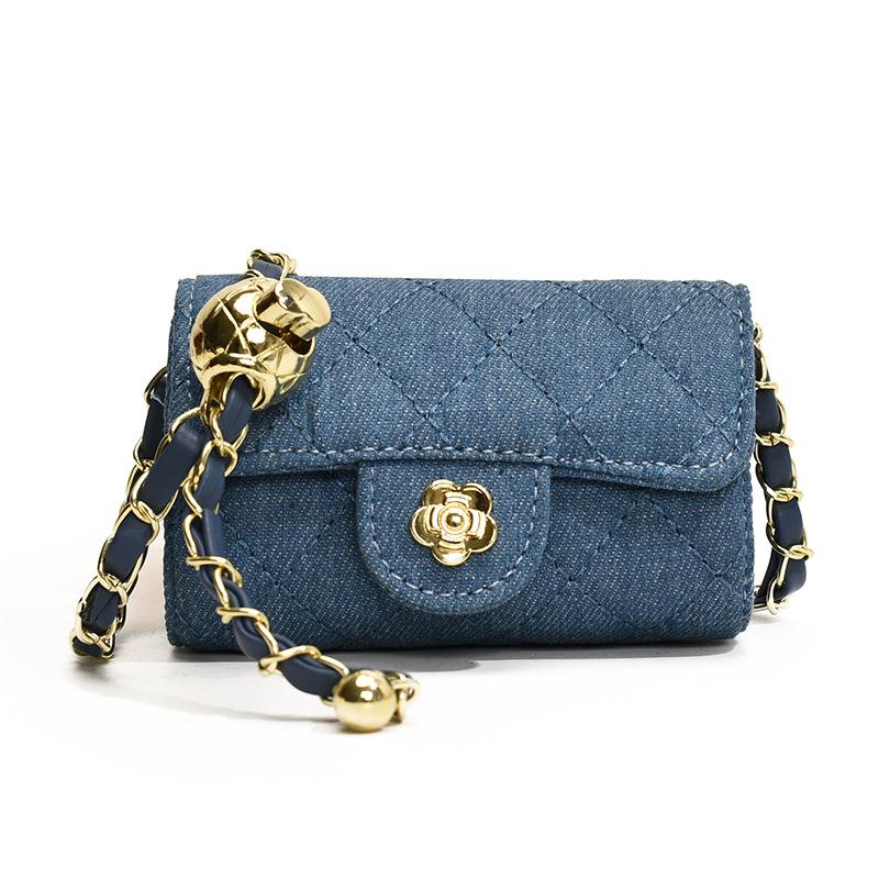 Fahsion Mini Shoulder Bag Chain Strap Korean Version Crossbody Bag Solid Color PU Leather Women's Bag Women
