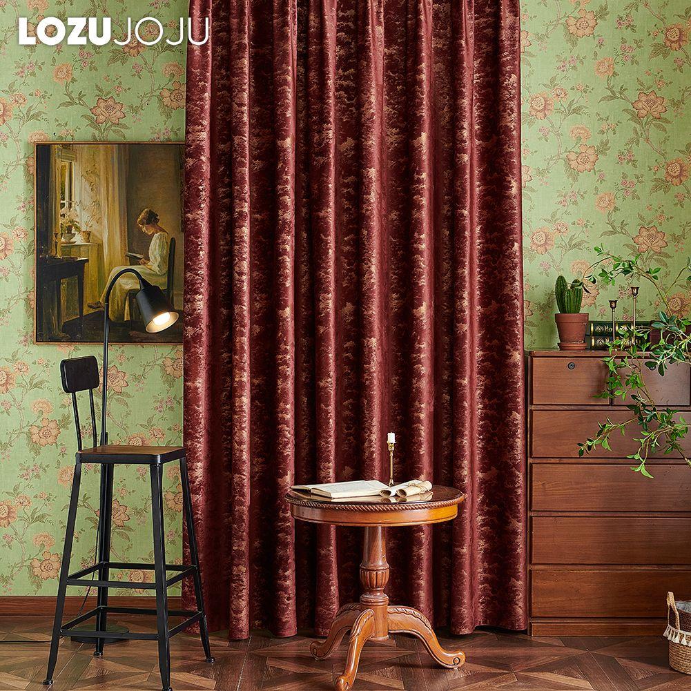 1 PC LOZUJOJU 80% Blackout Curtains Home Decor Upscale Luxury Shade Living Room Bedroom Home Decor