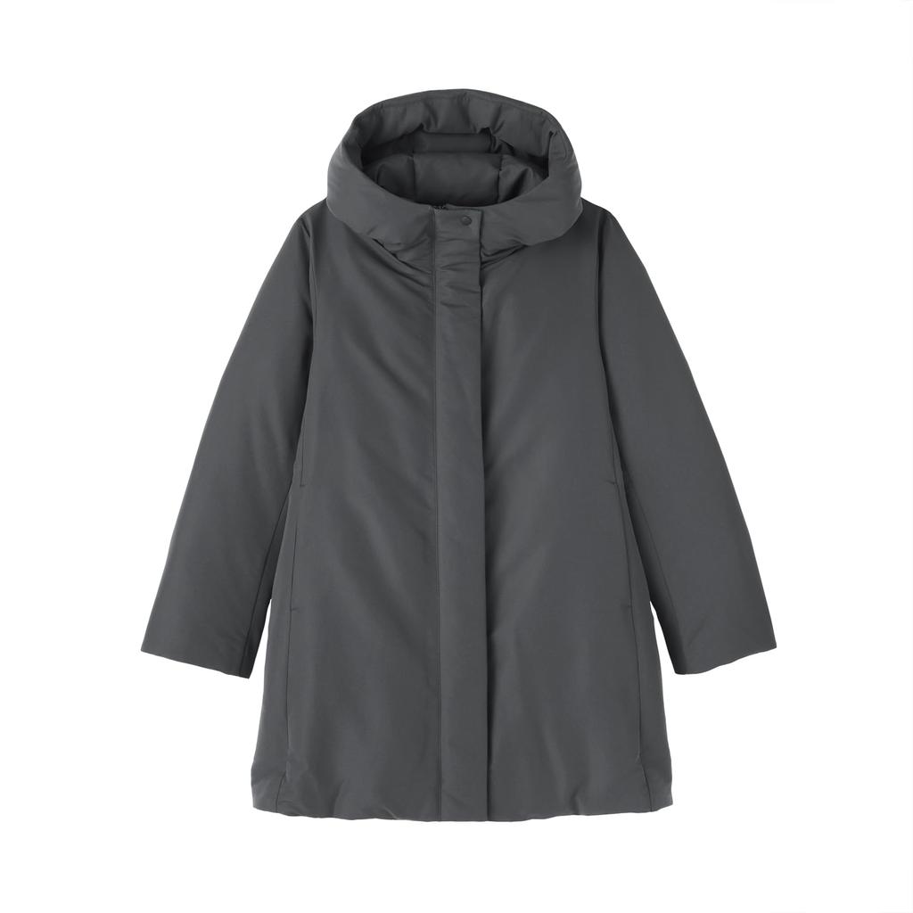 MUJI Down Medium Size M Women's Water-Repellent Mid-Length Coat, BD10UA5A, Gray,