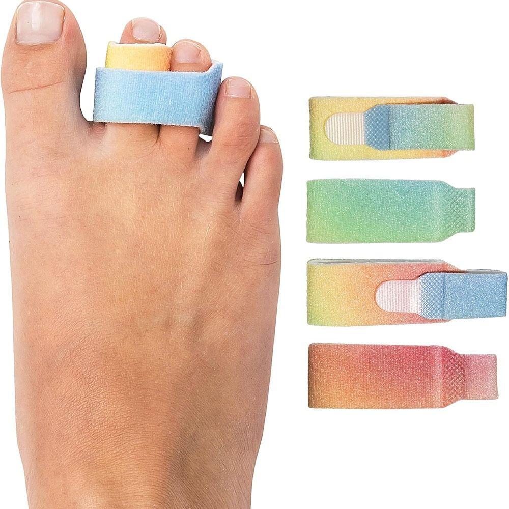 

5pack Washable Fabric Toe Wraps Reusable Hammertoe Straightener Professional Toe Separators S