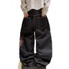 European and American Design Sense Printed Casual Trousers Street Trend Loose Wide-footed Jeans
