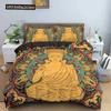 Buddha Bettwäscheset Indische Religion Buddhismus Meditation Mandala Bettbezug Lächeln Buddha Floral Weicher Quiltbezug Queen King Size