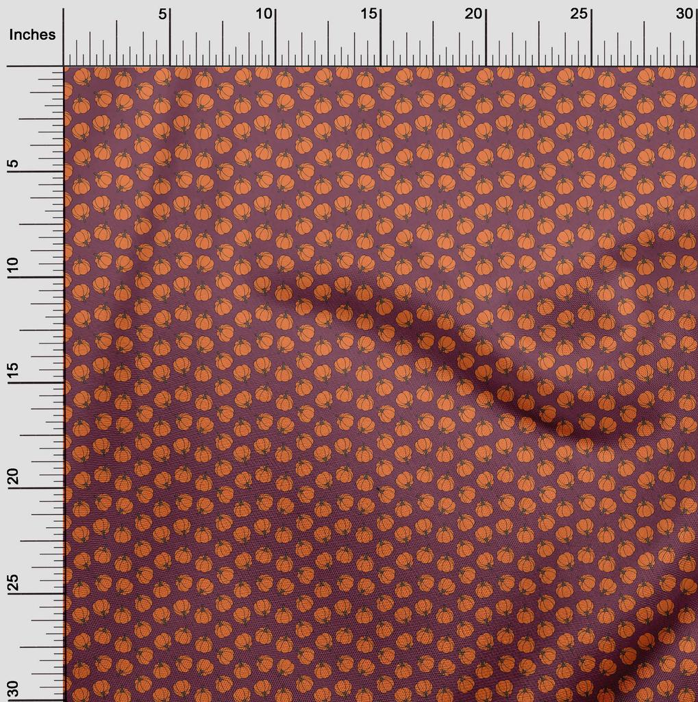 oneOone Cotton Flex Black Fabric Pumpkin Dress Material Fabric Print Fabric By The Yard 40 Inch