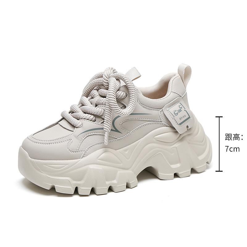 Platform Dad Shoes Women's Autumn and Winter New Muffin Shoes Casual Versatile Sports Shoes Korean Version of Platform Heightening Women's Shoes