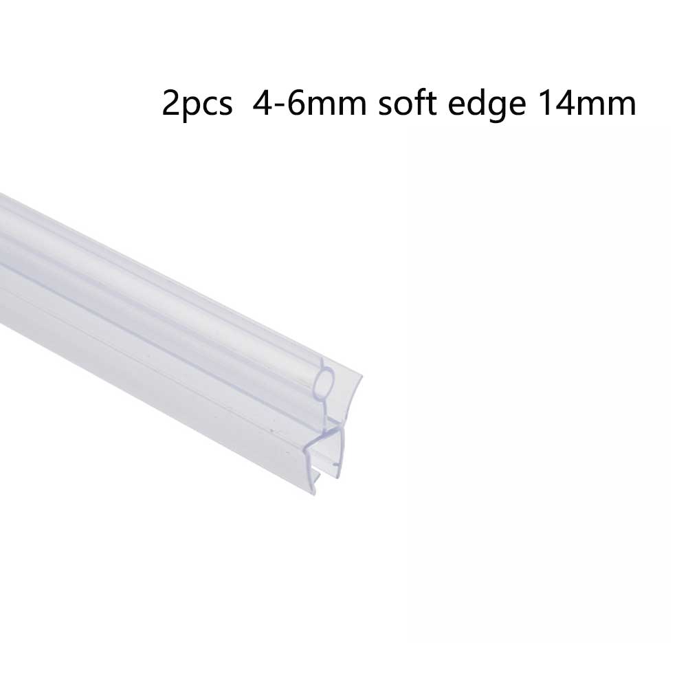 Shower Door Seal 2pcs 50cm Water Deflector Easy to Customize Length Suitable for Glass Doors Noise Reducing Design