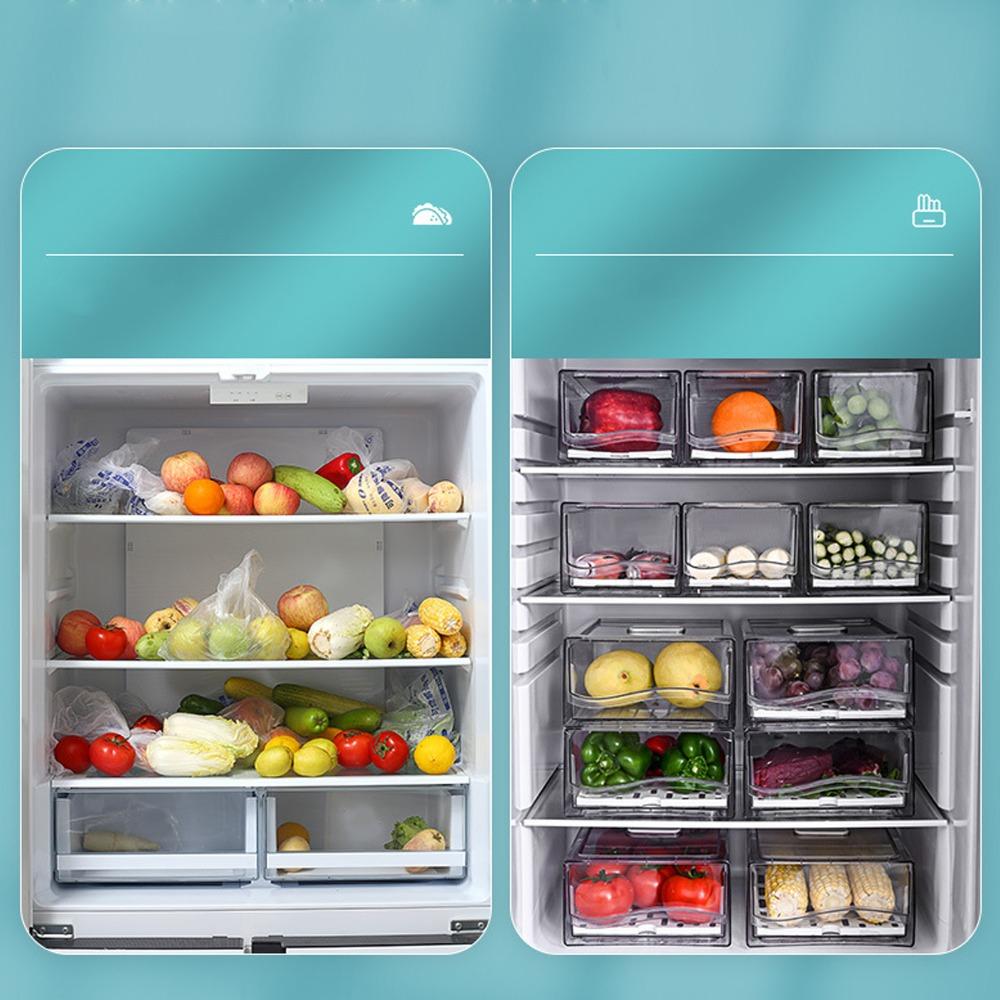PET Pantry Organizer Bin S/L Produce Storage Container Refrigerator Storage Bin  Pantry Use