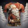 Christmas 3d Print T Shirt Fall Fashion Women's Clothing Christmas Graphic Short Sleeve Casual Oversized T-shirt Men Clothing Tee