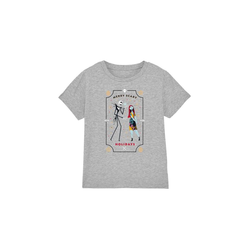 The Nightmare Before Christmas Childrens/Kids Scary Holidays Jack Sally T-Shirt