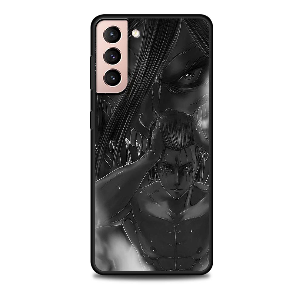 

Чехол «Атака Титанов» для Samsung Galaxy S22 Ultra, чехол для телефона S21 S20 FE S10 S9 S8 Plus S10e S7 Edge, черный мягкий силиконовый чехол Samsung S22 5G