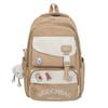 Women Contrast Color Large Capacity Schoolbag Letter Print Backpack for Middle School Students