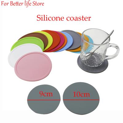 1 PieceAnti Slip and Anti Overflow Coaster Tea Cup and Coffee Coaster Circular Mold Silicone Insulated Table Mat for Home Use
