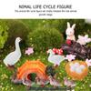 Growth Cycle Miniature Cycle Duck Figurine White Goose Growth Cycle Simulation Life Cycle Figures