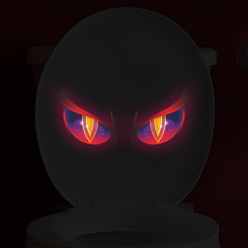 Funny Glowing Eyes Toilet Stickers Removable Bathroom Decoration Waterproof Vinyl Wall Tile Decals for Home Office
