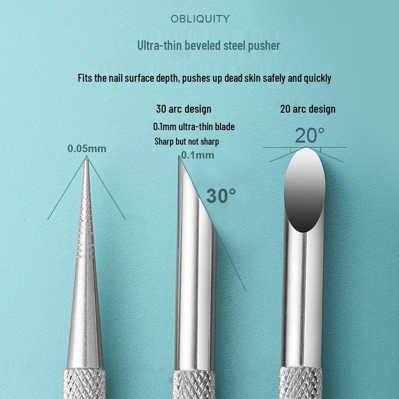 180# Weißer Schleifstreifen & Edelstahl-Nagelfeilen-Set