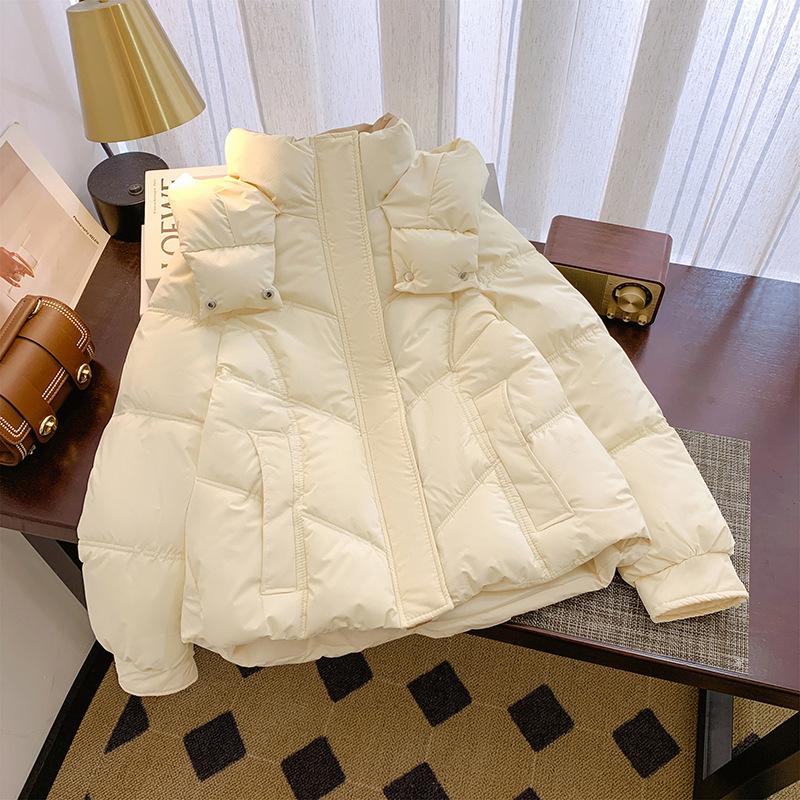 Down Jacket New Winter Thick Cotton Coat Hooded Short Cotton Jacket Loose Coat